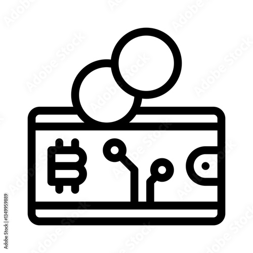 cryptocurrency line icon