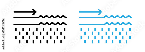 Wrinkle smoothing icon vector graphics