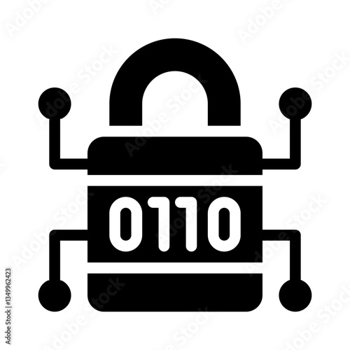 cryptography glyph icon