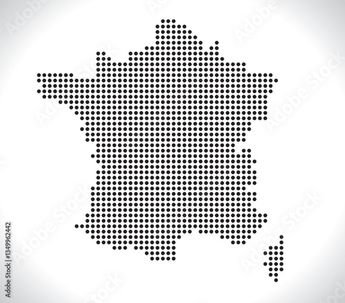 Map of France from dots