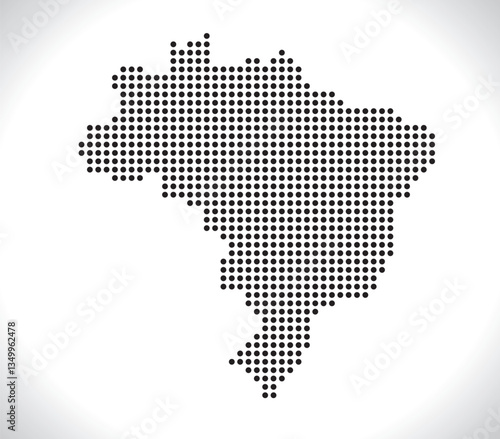 Map of Brazil from dots