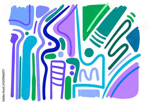 art illustration featuring an abstract background with unique motifs. 