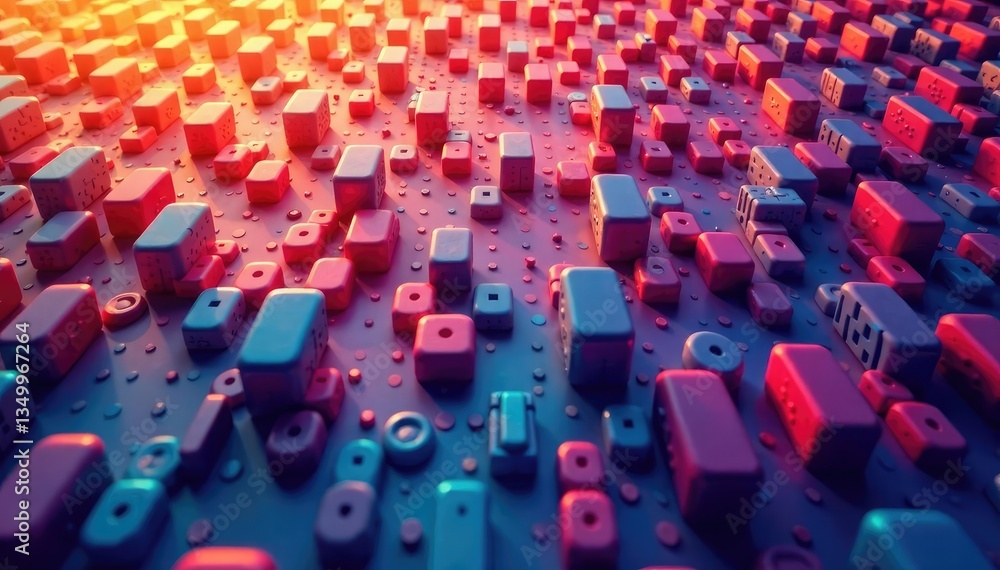 Obraz premium Abstract geometric shapes repeating on surface, graphics, stock, graphics