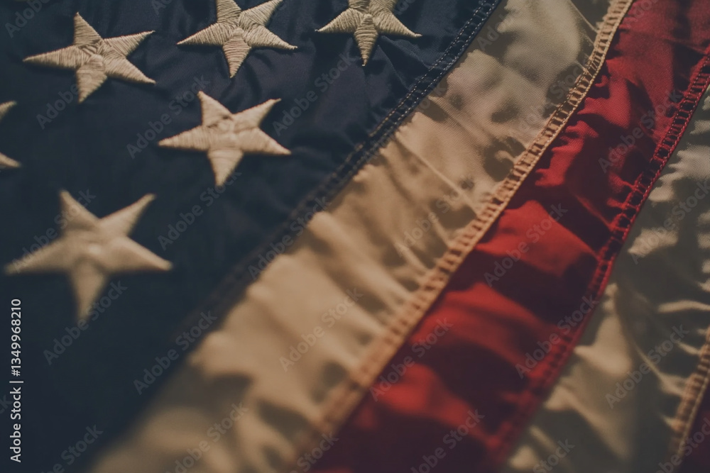 Fototapeta premium An image of a close up of a flag with stars