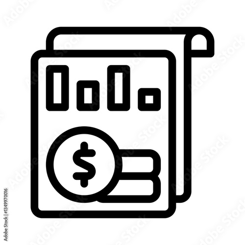 financial statement line icon