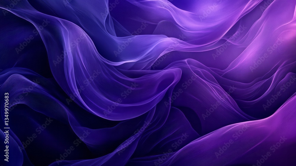 Obraz premium Abstract flowing fabric in shades of purple and lavender