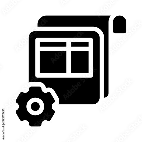 account reconciliation glyph icon