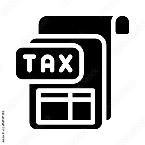 tax filing glyph icon