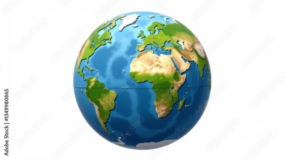 Planet Earth on a white background. Earth Day concept. Caring for the future. Ecology concept, caring attitude Planet Earth on a white background. Earth Day concept. Caring for the future. Ecology concept, caring attitude