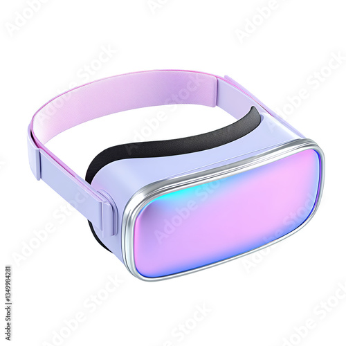 Modern Virtual Reality Headset Lavender Purple Design Futuristic Technology