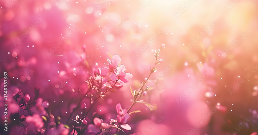 Delicate Pink Blossoms in Spring Sunlight Delicate Pink Blossoms in Spring Sunlight