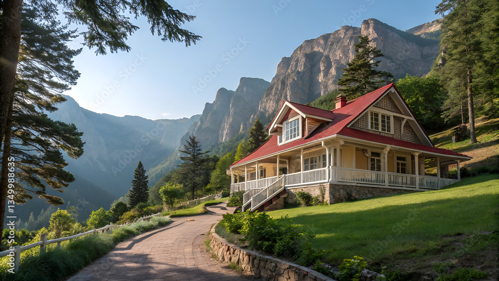 Fototapeta premium mountain village in the alps