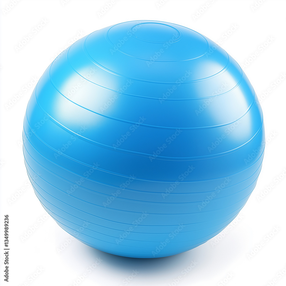 light blue fitness ball, Isolated on white Background. light blue fitness ball, Isolated on white Background.