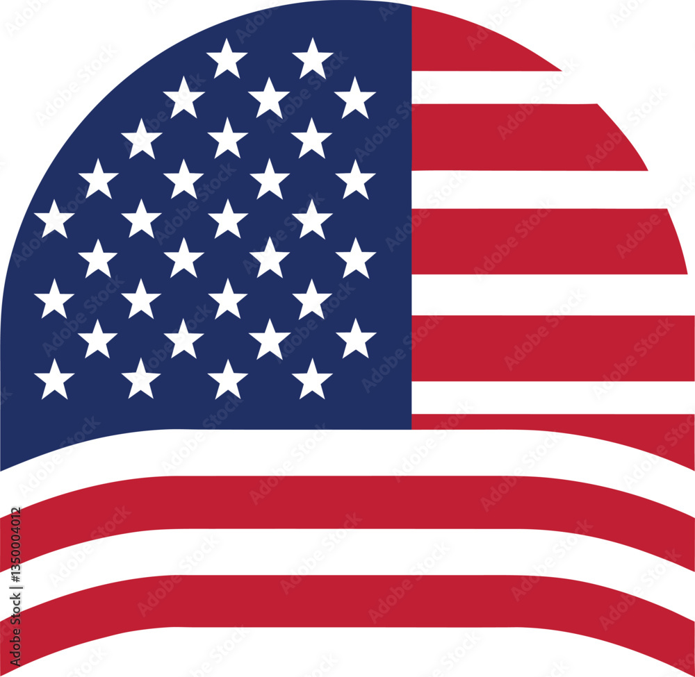 Fototapeta premium USA flag vector art illustration