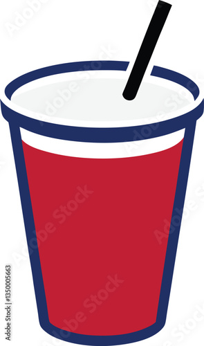 solo cup with lemonade vector art.