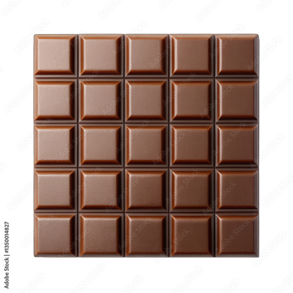 Fototapeta premium Dark Chocolate Bar Texture isolated on transparent background