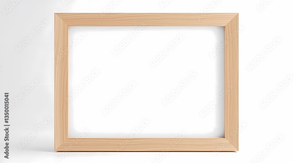 Minimalist Wooden Frame: A simple, light wooden frame, ideal for showcasing photos or artwork, sits elegantly, ready to capture a treasured moment or enhance a creative project. Minimalist Wooden Frame: A simple, light wooden frame, ideal for showcasing photos or artwork, sits elegantly, ready to capture a treasured moment or enhance a creative project.