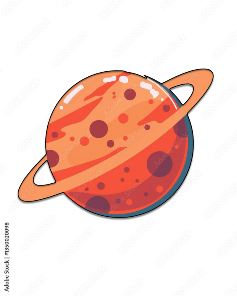 a cartoon of a saturn with a ring around it a cartoon of a saturn with a ring around it