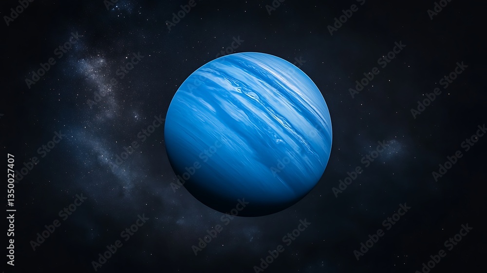 Blue Gas Giant Planet in Space. Blue Gas Giant Planet in Space.