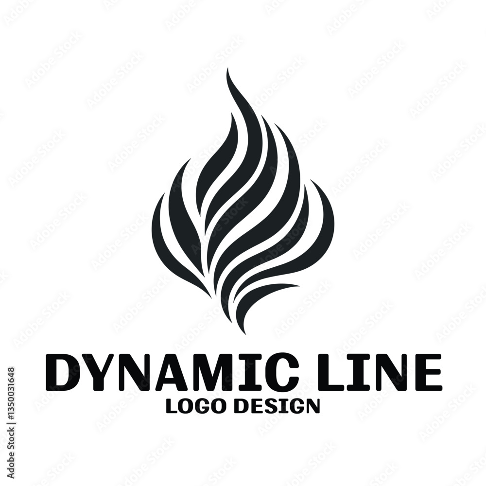Dynamic Line Vector Logo Design Dynamic Line Vector Logo Design