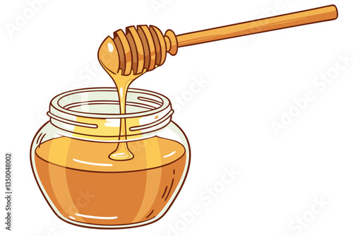 13 Honey jar, golden honey dripping, wooden honey dipper, transparent glass container, amber liquid, viscous texture, glistening surface, macro photography, white background, food photography, closeup