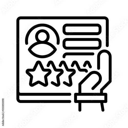 VIP Access Line Icon, Outline Symbol for Exclusive Entry, Special Guests, Premium Membership, Reserved Areas, and Event Privileges. Vector Sign Icon.