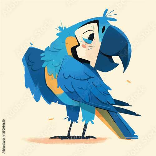 Colorful parrot vector illustration for animation