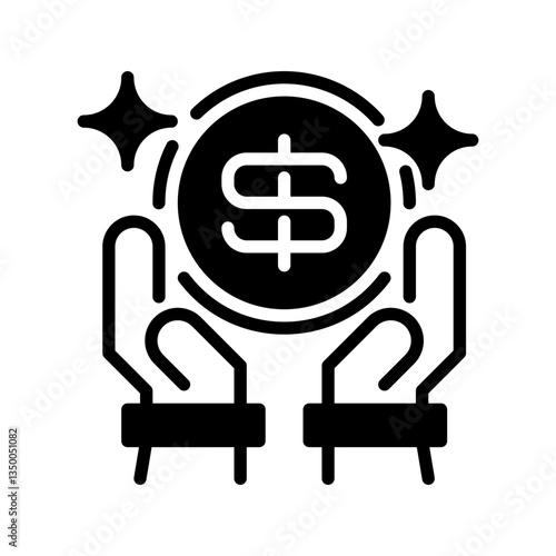 Charity and Fundraising Line Icon, Outline Symbol for Social Donations, Non-Profit Events, Community Support, Fundraiser Campaigns, and Volunteer Activities. Vector Sign Icon.