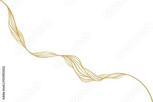 Gold Line Wave Border