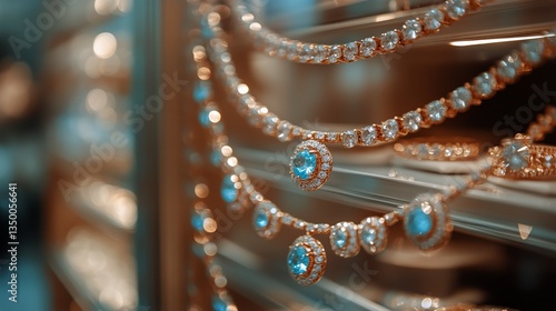 Beautifully Crafted Jewelry Display Showcasing Intricate Designs and Sparklin...