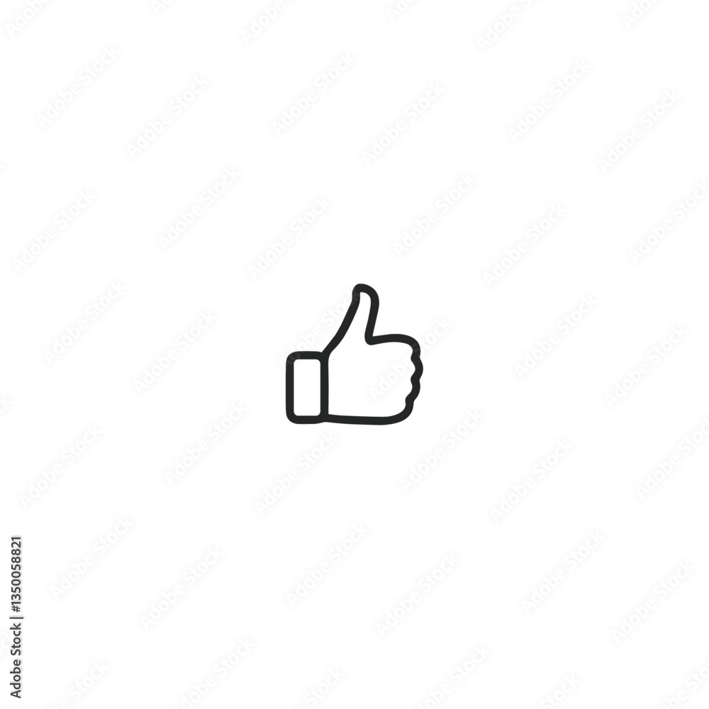 Thumbs up icon logo flat vector design Thumbs up icon logo flat vector design