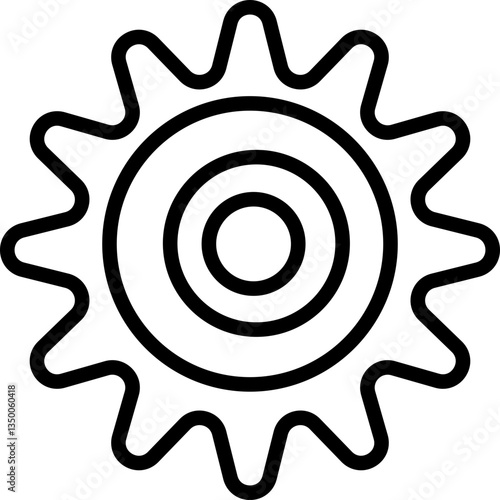 Gear icons. Parameter or setting symbol. Isolated on transparent background