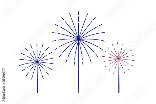 Epic Line Firework Bursts Lighting the Sky with Color