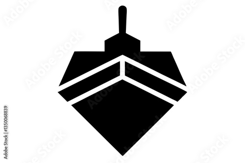 Dreidel Icon Silhouette for Hanukkah Celebration Artwork