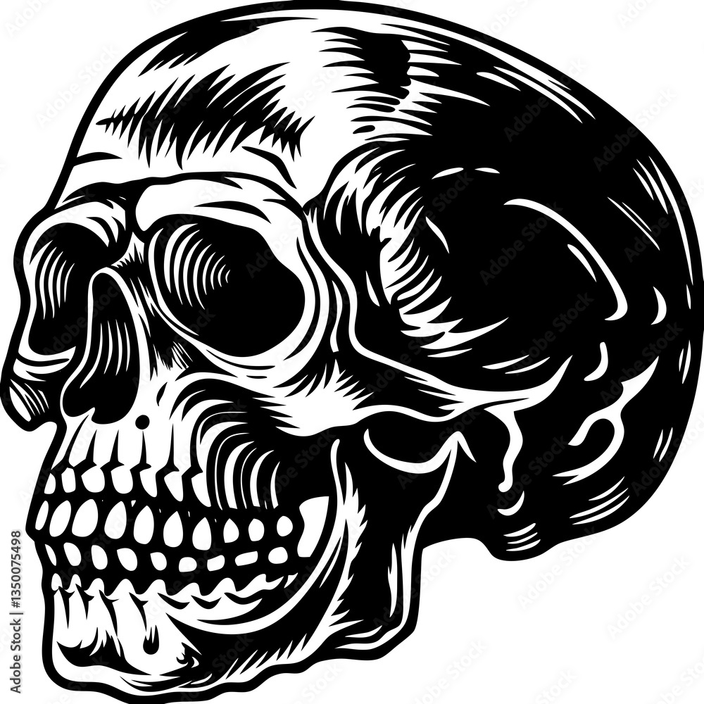 Skull Black Vector Illustration Skull Black Vector Illustration