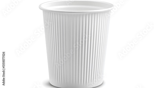Wallpaper Mural White ribbed disposable cup. Torontodigital.ca