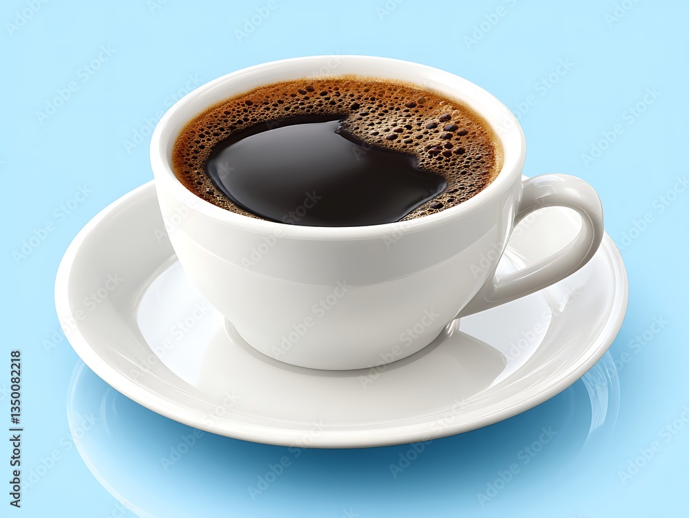 A cup of black coffee on a saucer. (1) A cup of black coffee on a saucer. (1)
