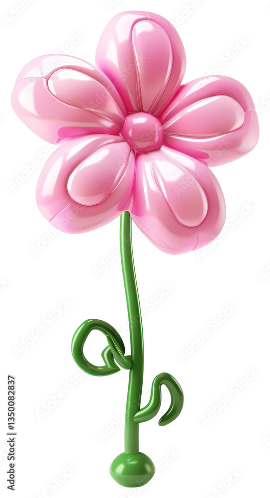 Naklejka premium PNG Flower balloon pink art.