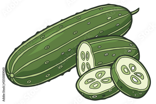 30 Photorealistic pickles, bright green gherkins, detailed bumpy texture, white background, food photography, high resolution, crisp details, fresh vegetables, culinary ingredients, close-up shot, glo