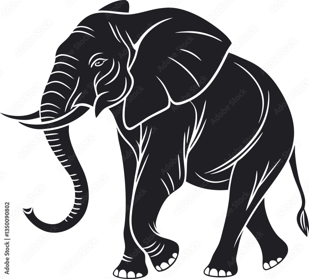 Obraz premium elephant isolated on white background