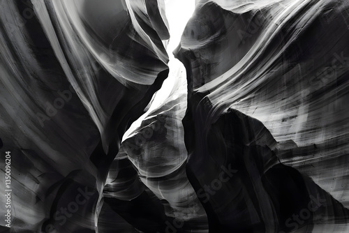 abstract background texture, Monochromatic Slot Canyon With Striking Light And Shadow Details