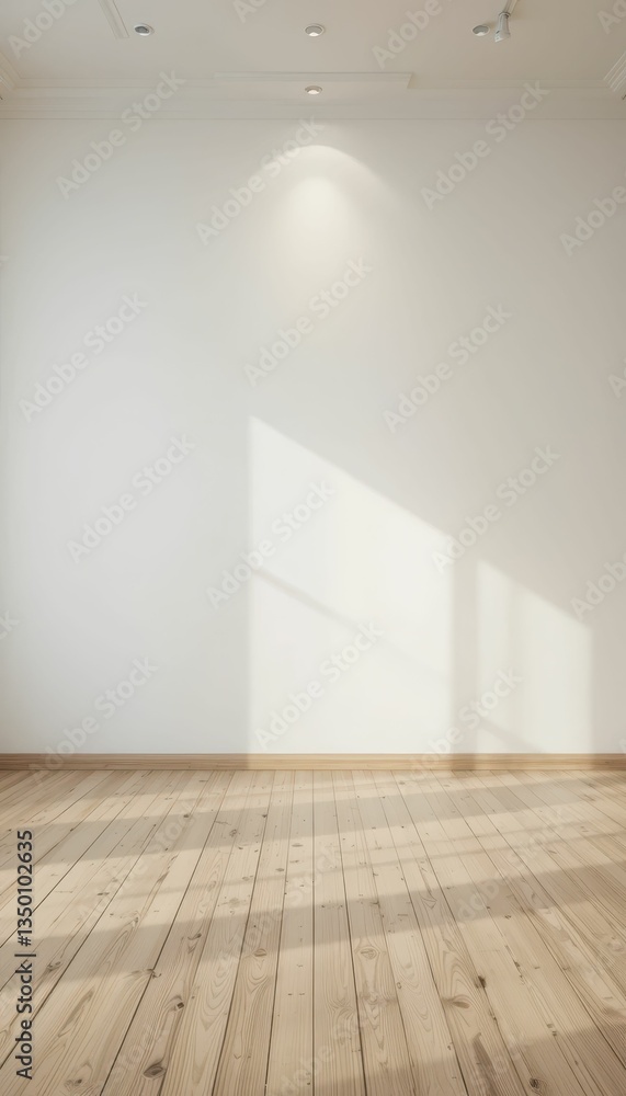 Bright and Minimalist Empty Room with Wooden Floor and Natural Light Bright and Minimalist Empty Room with Wooden Floor and Natural Light