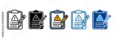Incident Reporting  Icon Set Multiple Style Collection