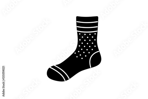 Wool Socks Icon Silhouette for Cold Weather