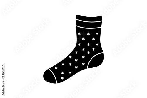 Wool Socks Icon Silhouette for Cold Weather