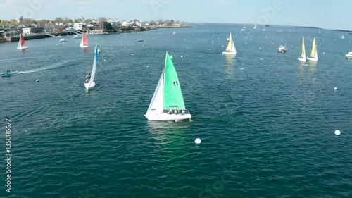 sailing in the sea in Marblehead, Massachusetts