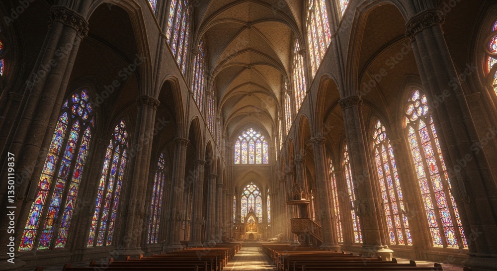 Fototapeta premium interior of st vitus cathedral