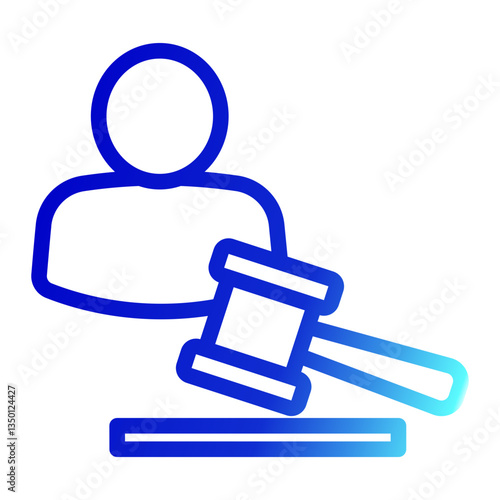 Authoritative Icon Trendy Line Style for Credibility Pack Icon Themes