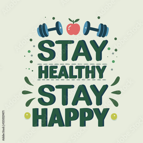 Stay Healthy, Stay Happy - Fun and Colorful World Health Day Design