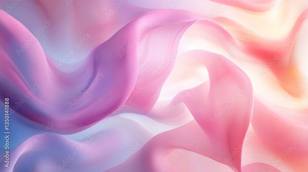 Fototapeta premium Pastel Waves Flowing Softly Together in Harmony